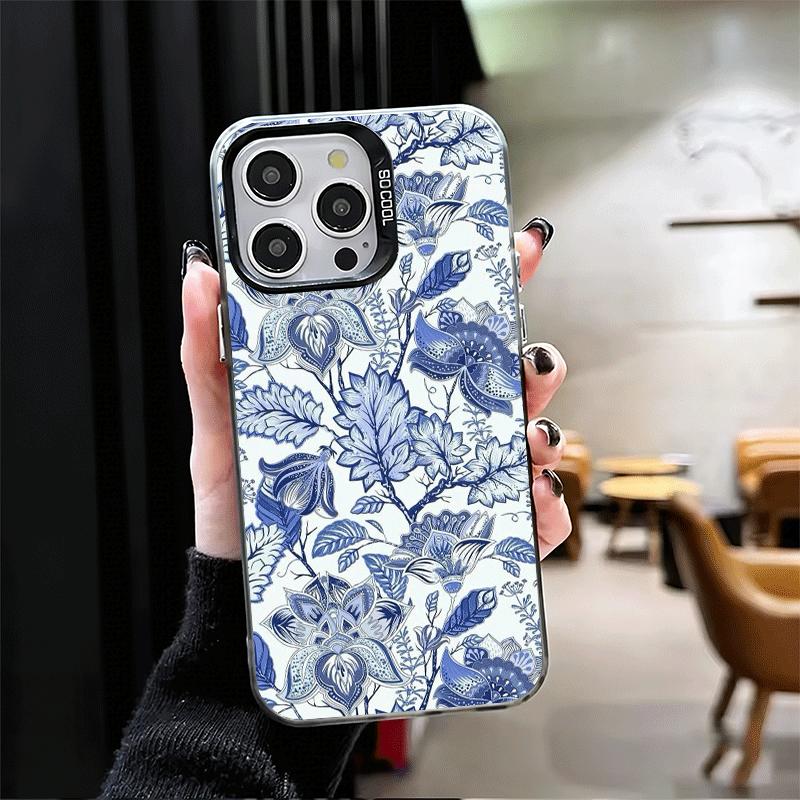 Blue And White Porcelain Pattern Shockproof Phone Case for iPhone 17 Air 16 16E 15 Pro Max 14 Plus 13 Mini 12 Back Cover Anti Fa