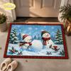 VIKAMA Christmas-Themed Entrance Rug For Living Room, Bedroom, Door, Bathroom. Durable And Easy To Clean. Home Decoration.