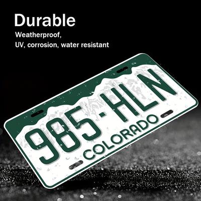 Vintage Colorado Metal License Plate Wall Sign -  Retro Decorative Plaque with English , Easy To Hang for Home, Bar, Garage, or
