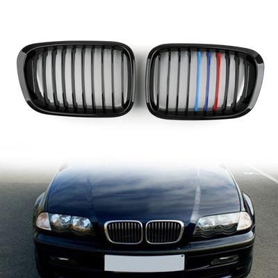 Grelha de Capô Rim Frontal Para BMW E46 Série 3 4 Portas 1998-2001 Cor M