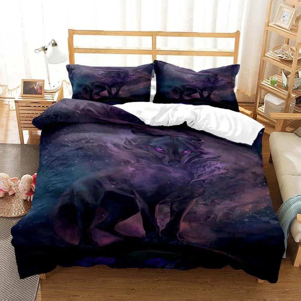 Wolf Digital Print Polyester Bedding Sets Child Kids Covers Boys Bed Linen Set For Teens Bedding Set Bed Comforter Set