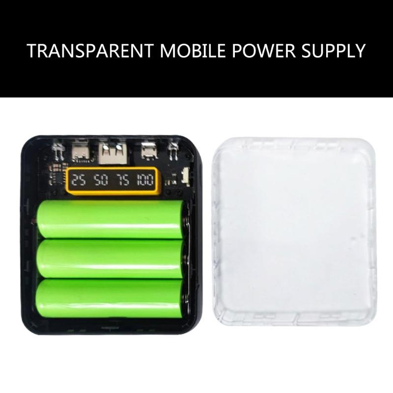Portable 18650 Battery Storage Box with Fast Charging Function 18650 Battery Box, Quick Charging Power Banks Enclosure