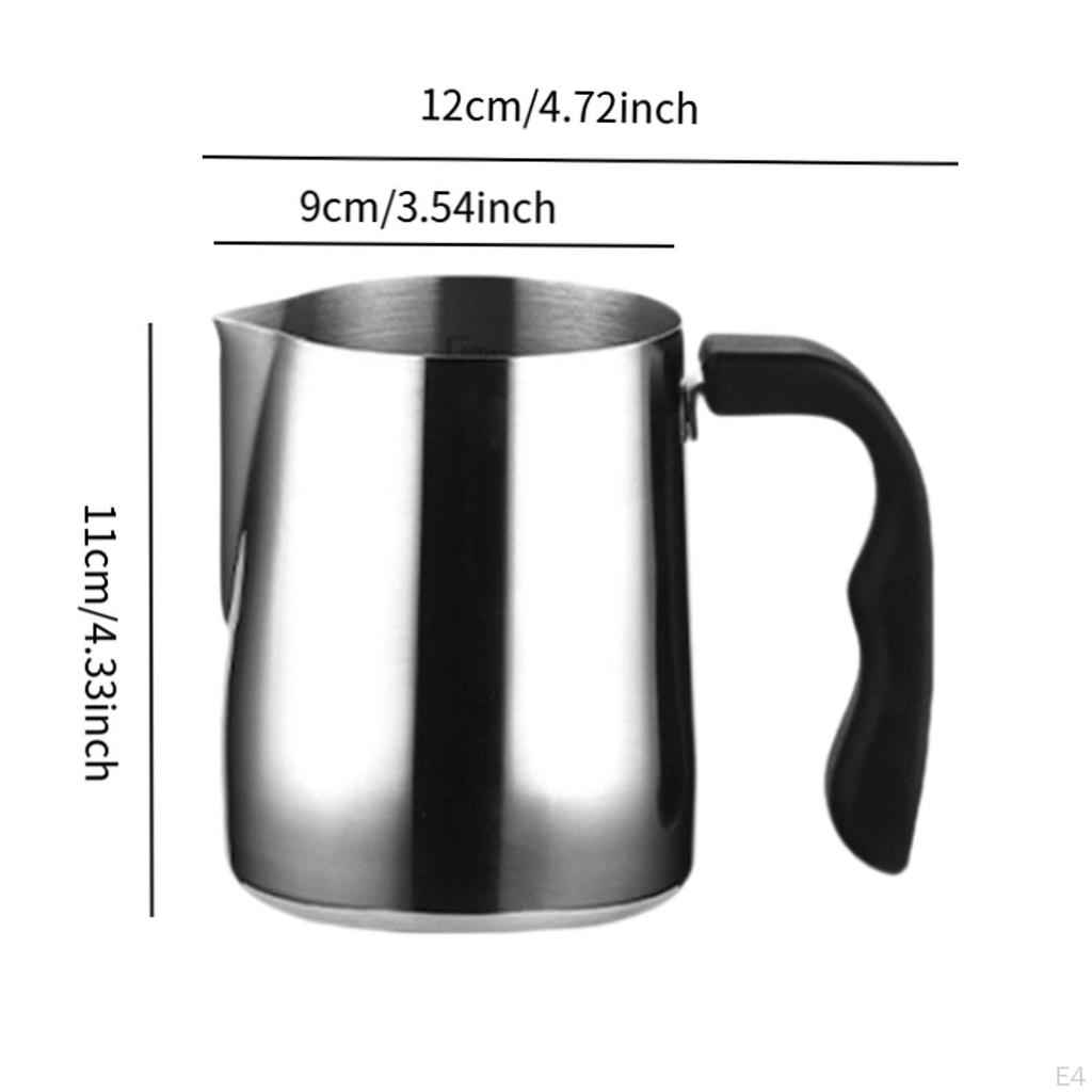 Coffee Frothing Jug for Espresso And Latte Art with Measurement Indicators