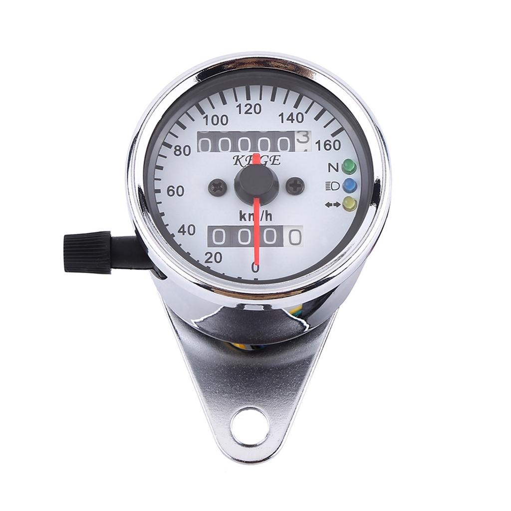 Motorcycle Odometer Speedometer Dual Reading Signal KMCelsiusH Black
