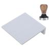 Silicone Coffee Tamper Mat Stainless Steel Coffee Tamper with 58mm Wood Tamper for Home Kitchen Gray