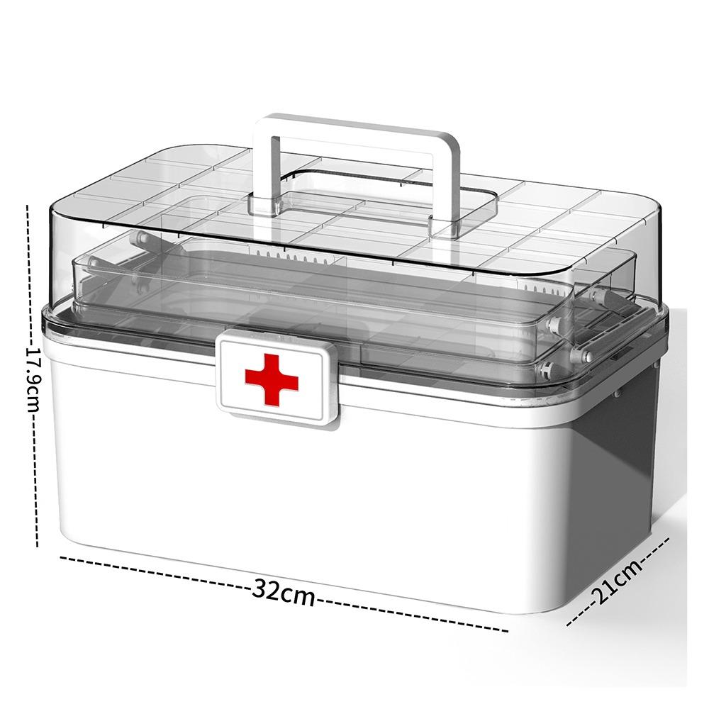 Sorting Storage 3-Layers Medicine Box Large Capacity Medical Emergency Organizer  Home
