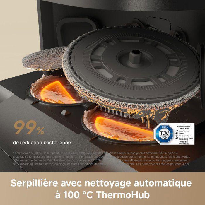 DREAME L50 Ultra AE - Aspirateur Robot Laveur - 28 000 Pa - Nettoyage des serpillières à Haute température - Nettoyage des Bords