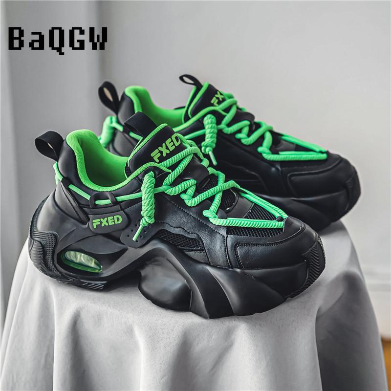 Fashion Men's Thick Bottom Casual Designer Chunky Sneakers High Top Trainers Men Fashion Platform Shoes Breathable Outdoor Sneakers