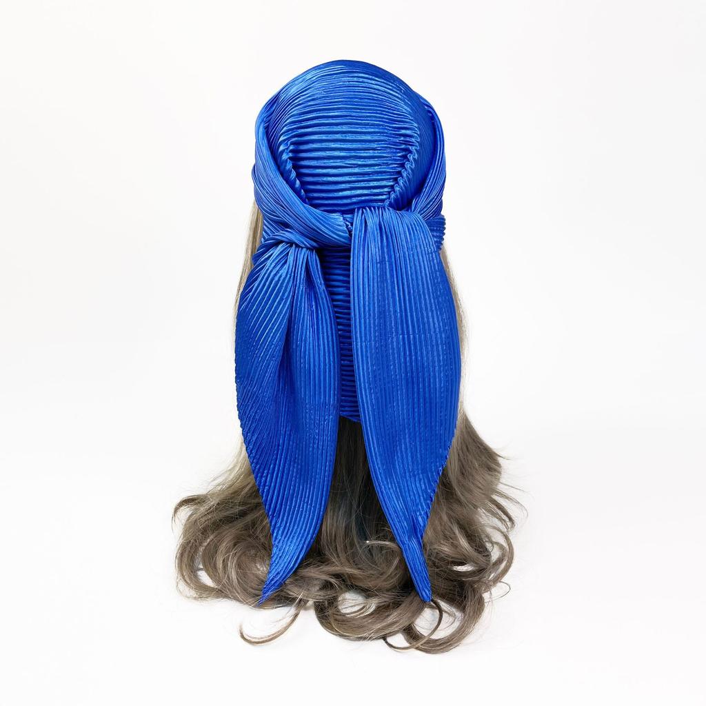Fashionable New Versatile Headscarf Large Square Scarf Solid Color Scarf Women'S Simulated Silk Satin Scarf