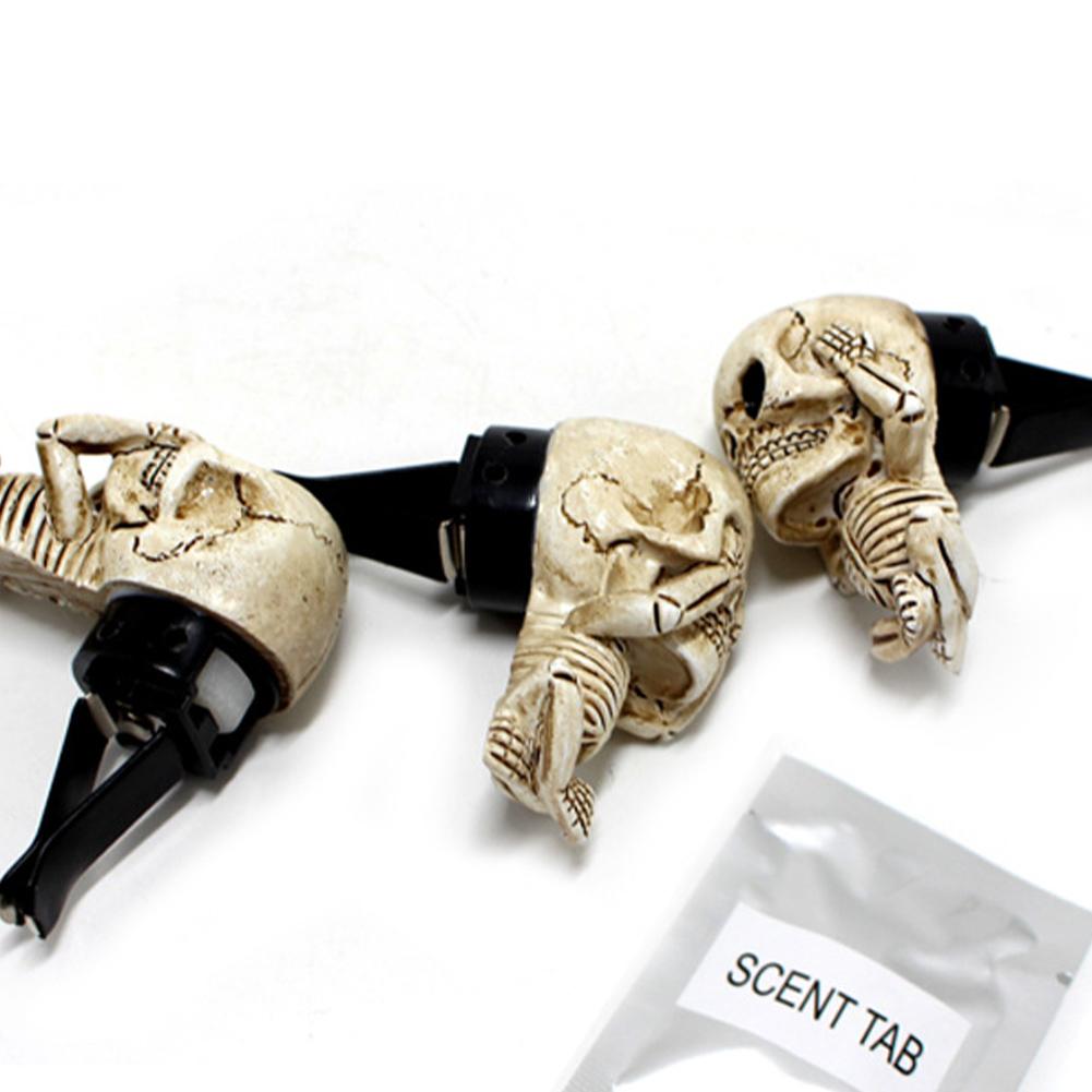 2/3Pcs Carro Aromatizante Coisas Resina Legal Carro Aromático Ventilação Clipe Esqueleto Carro Saída de Ar Decoração Auto Interior Decoração de Halloween