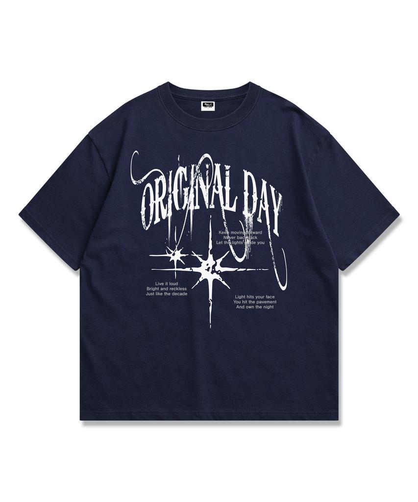 ORIGINALDAY Starlight Line Vintage Oversized Short Sleeve T-Shirt 4 Colors