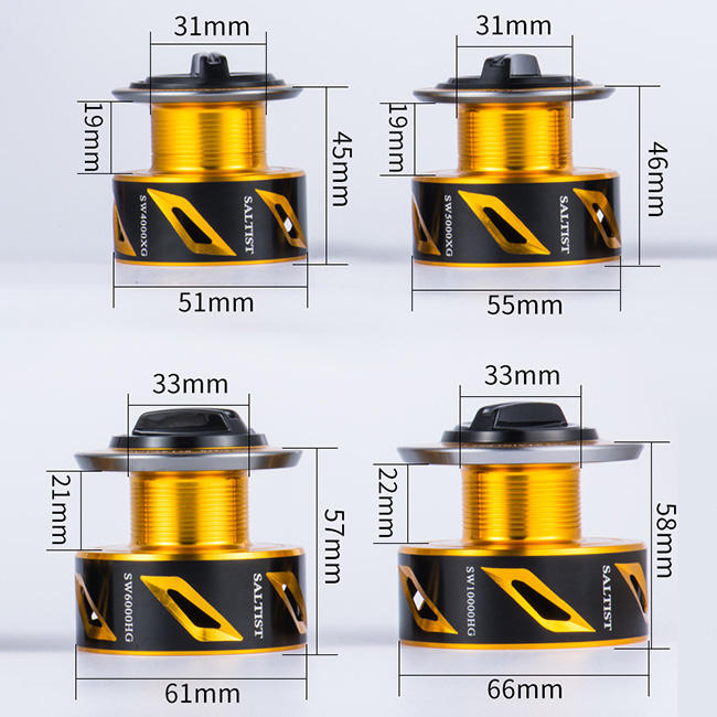 Lurekiller 25-35kg 4000-10000 9+1BB Vollmetall Spinn-Jigging und Popping Rolle Hohe Bremskraft für Marlin