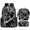 Skull Schoolbag for Primary School Students, Kindergarten New Schoolbag for Boys and Girls, Grades 2345 and 6