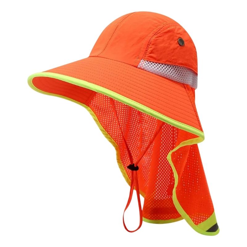 Breathable Mesh Fisherman Hat For Daily Use Low Light Conditions High Visibility Reflective Hat For Outdoor Worker