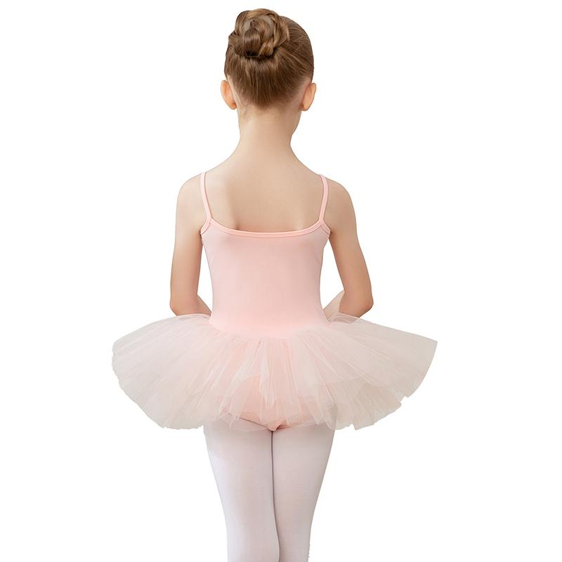 Bambine Costume da Ballo Body da Balletto Giunzione in Rete Vestito Tutù in Cotone Abbigliamento da Danza per Bambine Bambini