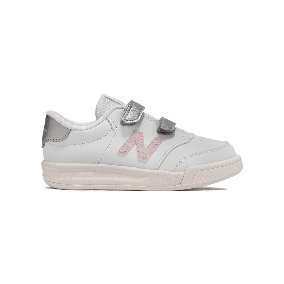 New Balance NB CT60 Low Top Toddler Shoes Silver White Pink Infant And Toddler IVCT60WP