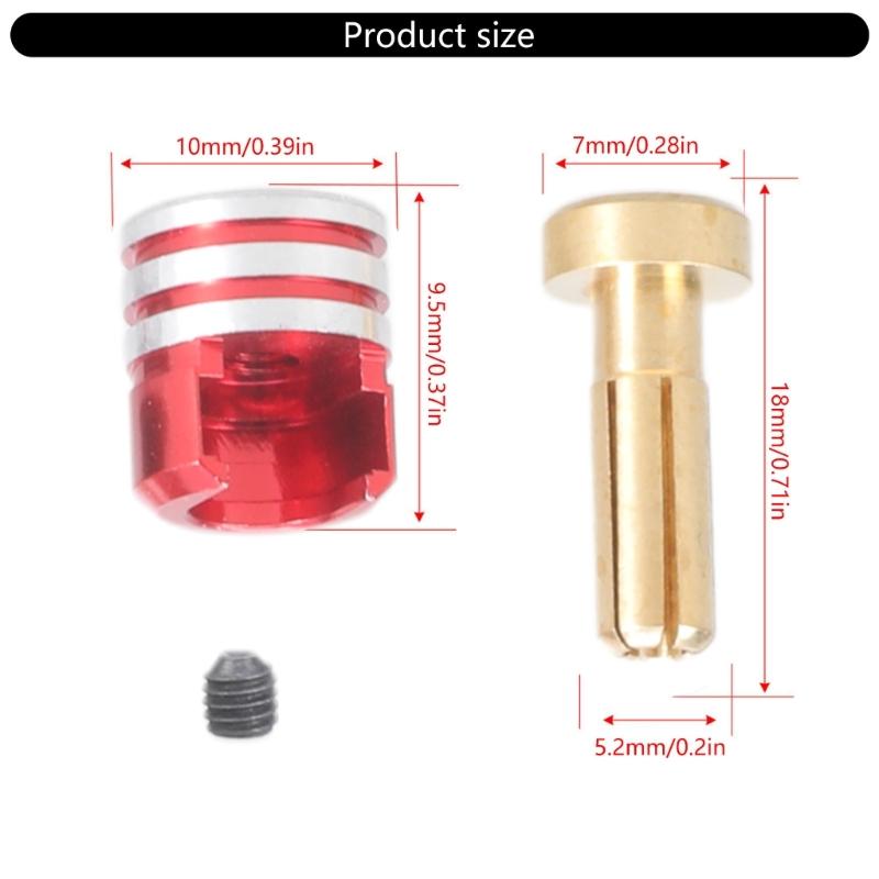 4/5mm Remote Control Battery  Banana Plugs with Heat Dissipation Copper Remote Control Car Battery