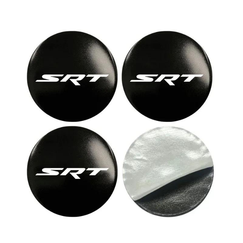 4pcs 56mm With Logo Car Wheel Center Hub Caps Emblem Sticker Decals for Dodge SRT Car Accessories Strong Adhesion Not Easy To Fall