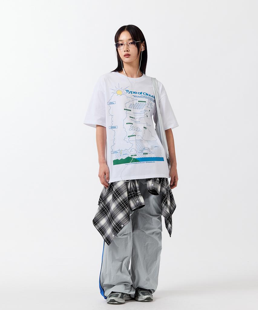 ODDSTUDIO Parachute Wide Nylon Pants - Gray / Blue