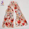 Ultralarge Spring Fall 100% Mulberry Silk Scarf Beach Wrap Brand Female Long Scarves New Red Floral Silk Scarf Shawl