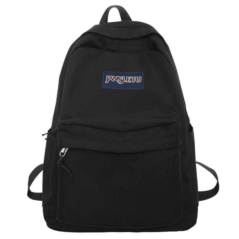 

Женский школьный рюкзак для младших и старших классов средней школы, рюкзак для кампуса большой вместимости, мужской чёрный