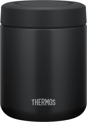 Thermos Vacuum Insulated Soup Jar 400ml Black Standard Model Insulation Easy To Clean Round Mouth Design for a Gentle Mouthfeel BK Heat/Cold JBR-401