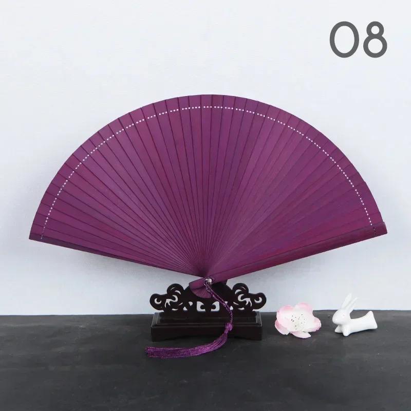Chinese Style Classical Fan Carved Full Bamboo Folding Hand Fan Home Decor Dance Hand Fan Fashion Show Props Crafts Gift