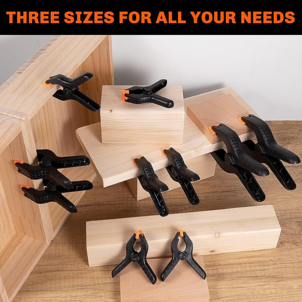 Spring Clamps Heavy Duty for Crafts and Professional Plastic Spring Clamps for Photography Woodworking,Background Clips Clamps