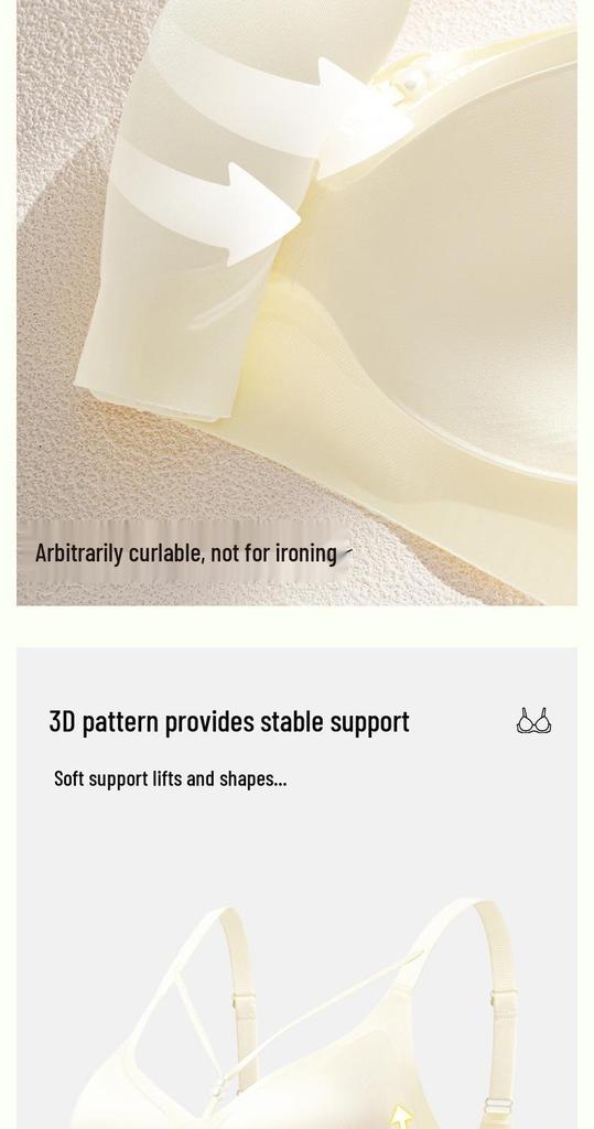 Nahtloser, kabelloser BH: Weicher Halt, Anti-Hänge-Effekt, Entwickelt für große Brüste