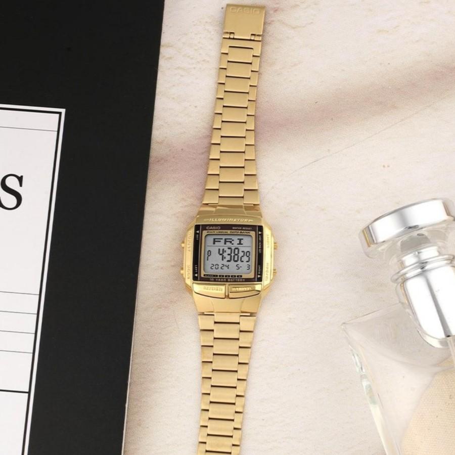 Casio 10 Year Battery Telememo Databank Free Buckle Steel Silver / Gold Watch [Shipped from Korea] 100% Authentic