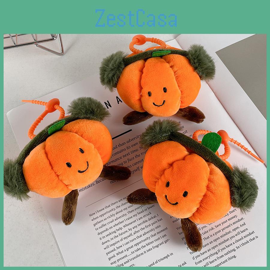 Headphone Playful Plush Pumpkin Doll Cute Bag Charm For Decoration Creative