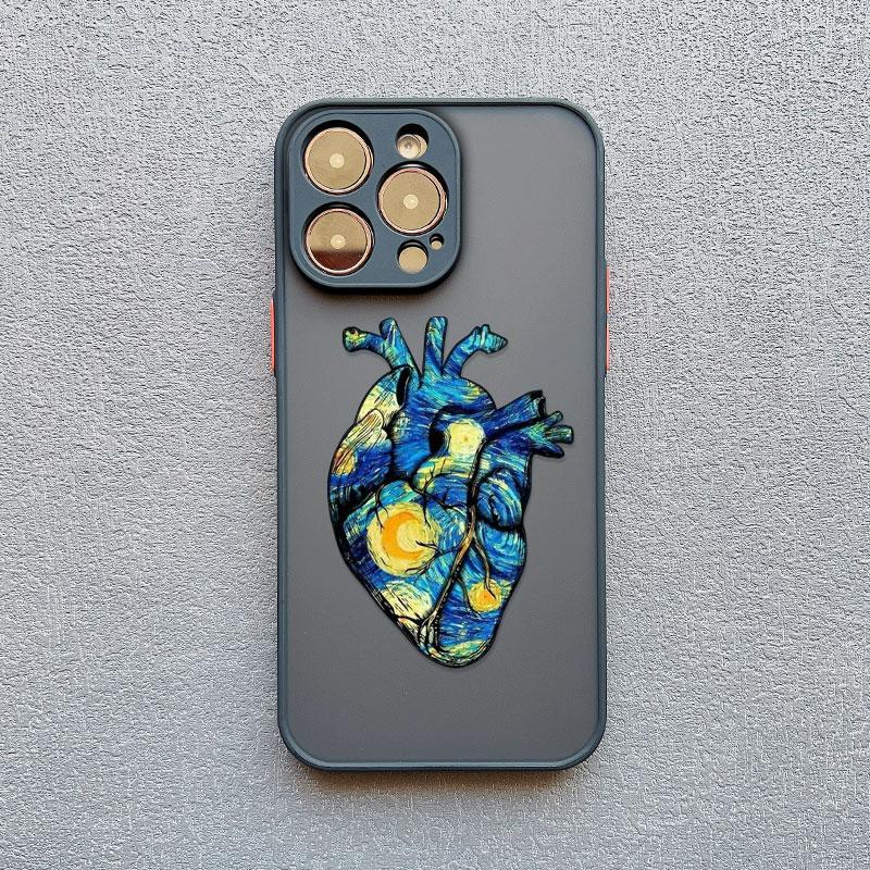 

Cartoon Starry Sky Wave Phone Case for iPhone 16 15 14 Pro Max 13 12 11 Pro Max Mini XR XS X 7 8Plus Creative Oil Painting Cover iphone 7 8 SE2