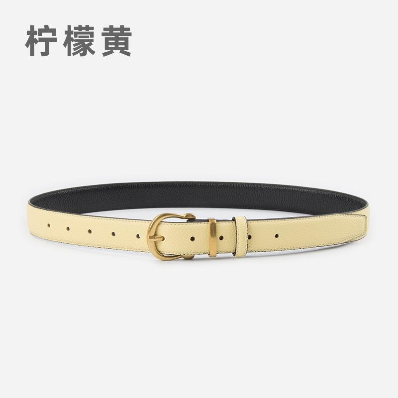 First Layer Lychee Pattern Leather Women'S Belt Cowhide Women'S With Jeans Casual Pants Women'S Pants Belt Women'S Belt