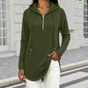 Women's Color Hooded Long Sleeve Pullover Casual Sweatshirt for Everyday Wear