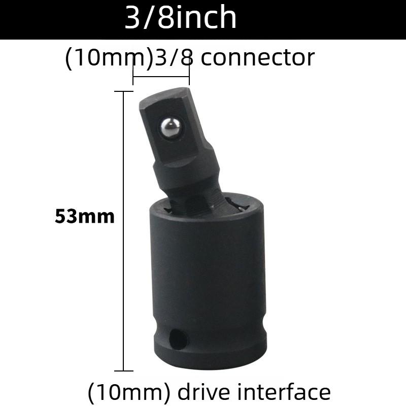 Universal Impact Joint Socket 360 Degree Rotation Wobble Adapter Extension 1/4 3/8 1/2" Swivel Knuckle for Car repair Tools
