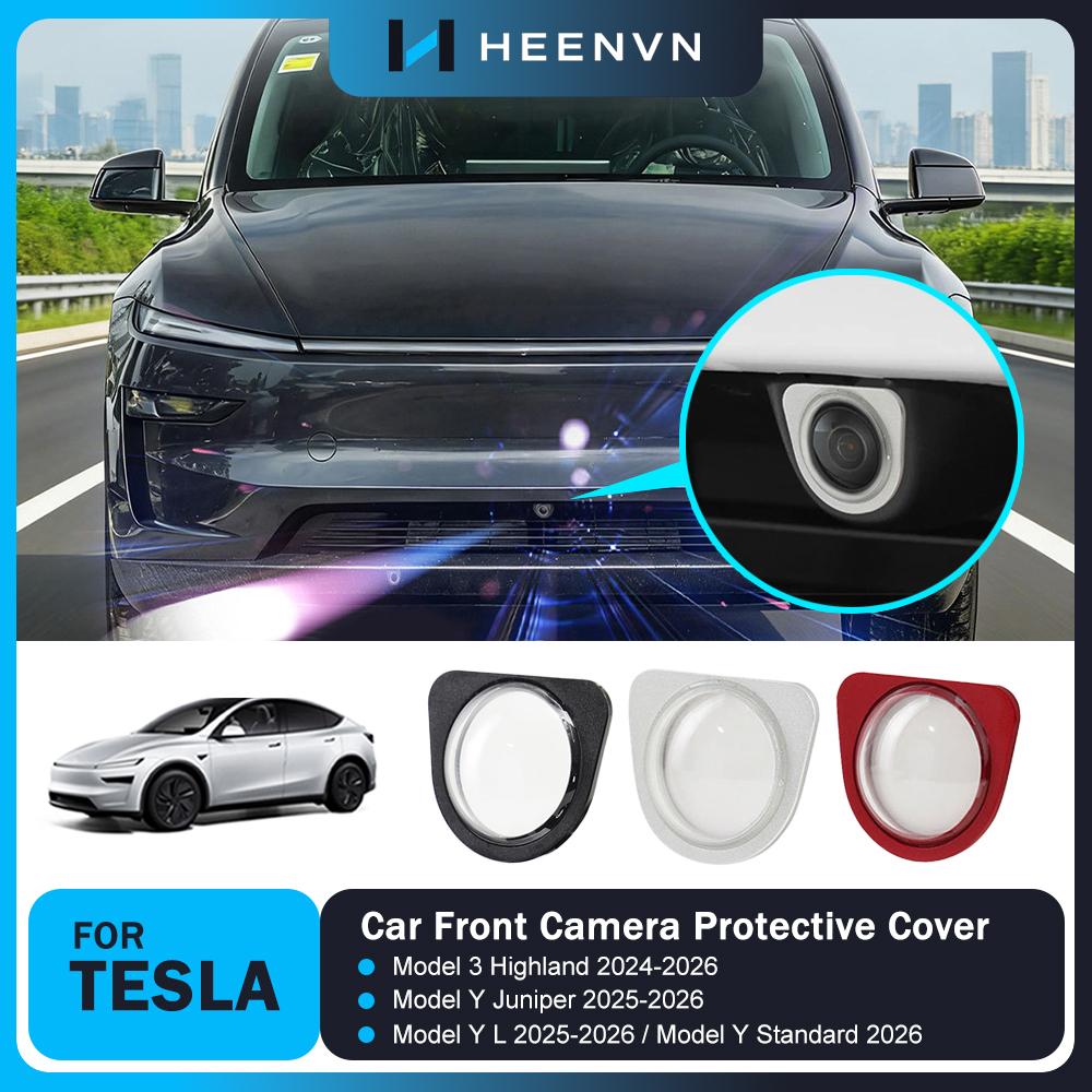 Heenvn Car Camera Protective Cover For Tesla Model Y Juniper Model 3 Highland Model YL 2025 2026 Protector Exterior Accessories