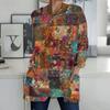 Plus Size Women Crew Neck Long Sleeve Tunic Soft Oversized Tops For Home Life And Casual Walking