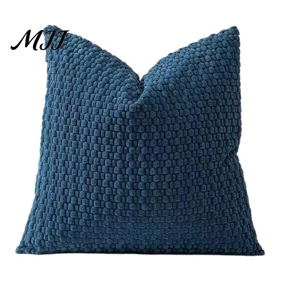 Invisible Zipper Pillow Protector Bubble Corduroy Throw Pillowcase, Decorative Square Cushion Cover, Soft Skin Friendly Bedside Pillows Textured Cover