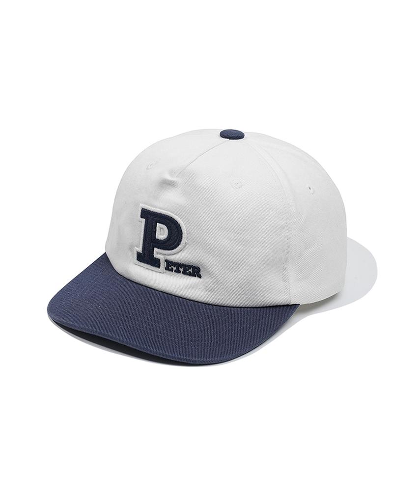 Maineimijeupiteo 5-Panel Peter Applique Cap - White & Navy
