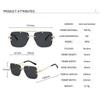 Rimless Double Bridge Sunglasses Men Brand Sun Glasses Women Vintage Fashion Square Shades Male Female Gradient UV400 Eyewear