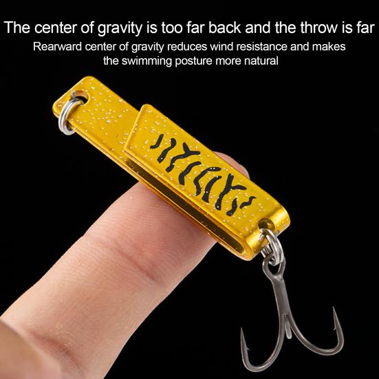 5Pcs Artificial Baits with Treble Hook Vibrant Colors Compact Design