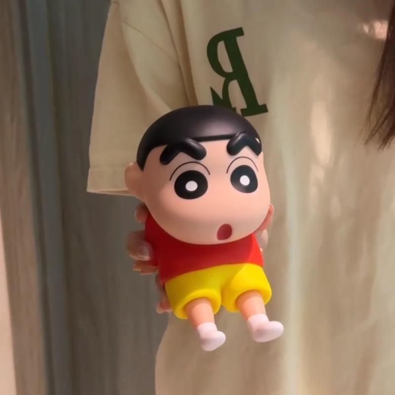Crayon Shinchan Anime Girl Gift Phone Holder Desktop Decor Pyjama Shinchan Model Toy Figure