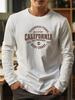 Neues Herren-Langarm-T-Shirt für Frühling und Herbst mit Streetwear-Mode und Komfort, bedruckt mit Buchstabenmuster
