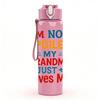 1PC Im Not Spoiled Kid Quote 750ml Color Plastic Sports Water Bottle Leakproof Flip Straw Lid Suitable for Sports Office Home Use