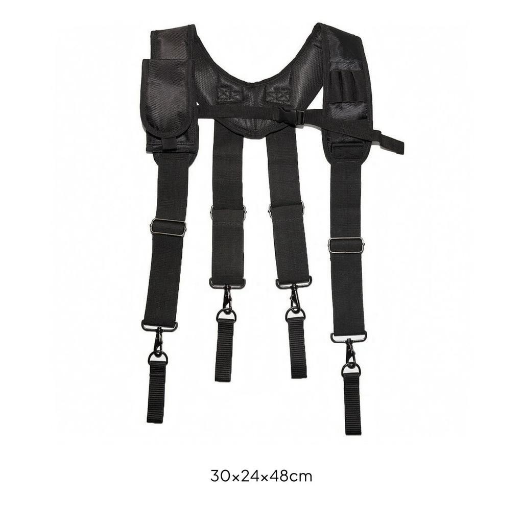Tool with Side Pockets Padded X-Shaped Work Adjustable for Tradespeople,