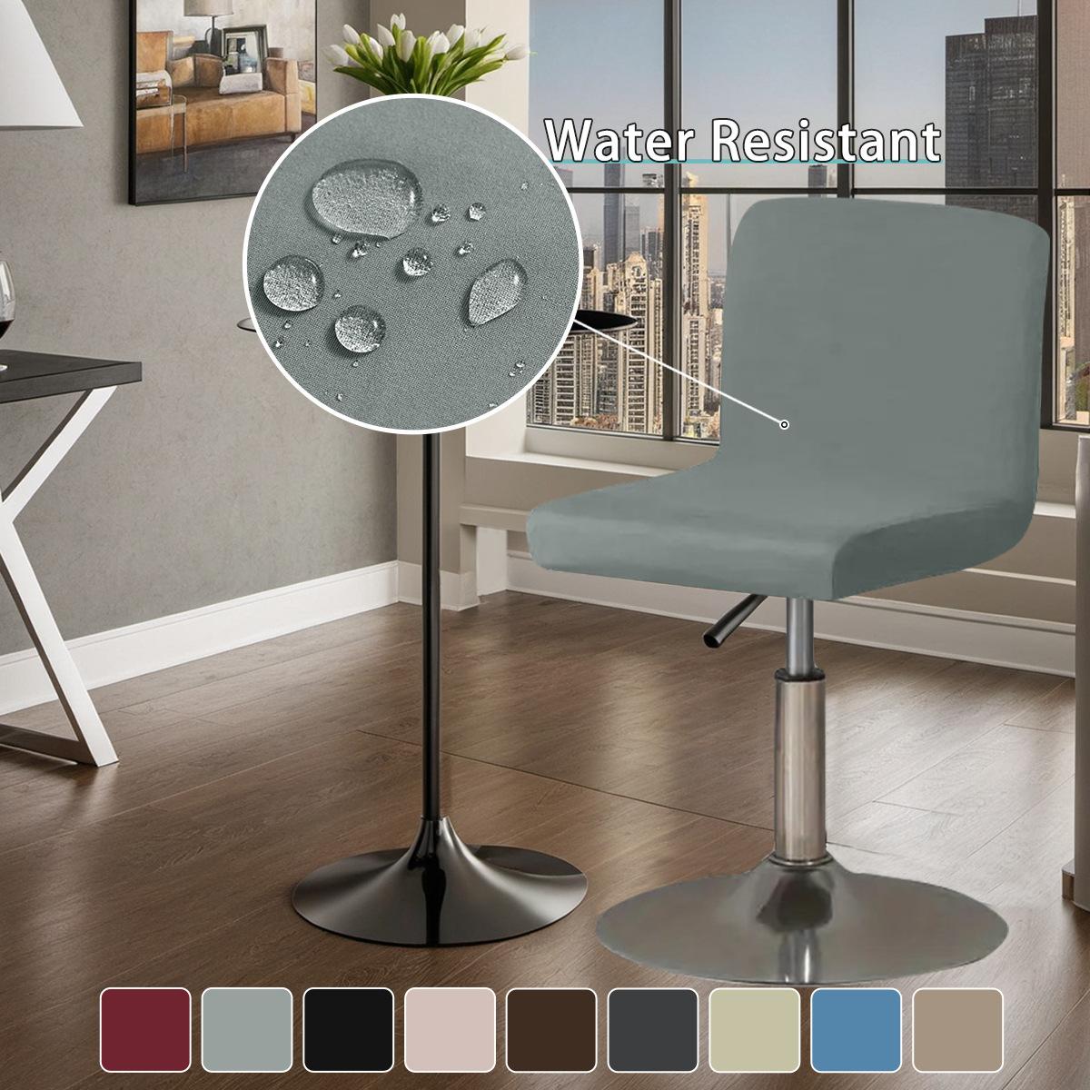 

Для однотонного утолщенного эластичного 75D молочного шелка водонепроницаемого чехла на стул с низкой спинкой универсальный барный высокий стул average size светло-серый