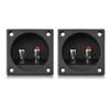 2 Pcs Speakers Terminal Box Push Spring Type 2 Binding Post Cable Connector Acoustic Components