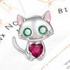 DIY Sparkling Paw Print Charm Beads for Pet Cat Dog Bracelets Jewelry Gifts Accessories