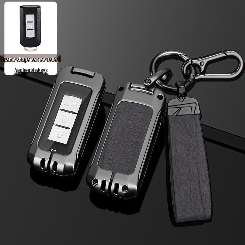 Mitsubishi Outlander 2021 Metallschlüsselhülle mit Schnalle - Vollschützende Schale