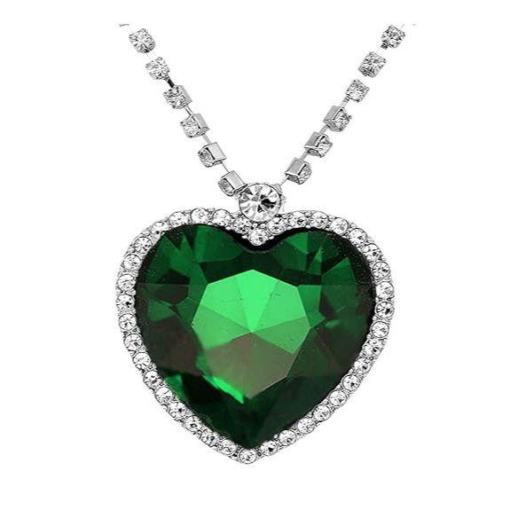 YouBella Valentinstagsgeschenke für Freundin/Frau, Schmuck, Kristallherz-Titanic-Halskette für Mädchen, modische Halskette mit Anhänger